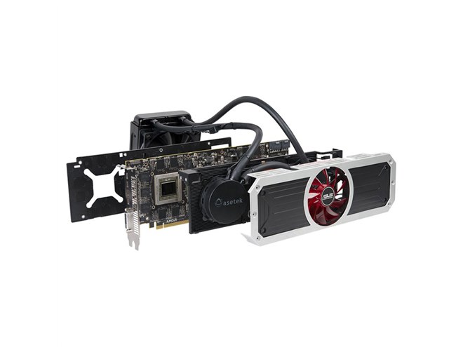 ASUS、ハイブリッド液冷クーラーを採用した「Radeon R9 295X2」搭載