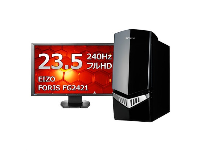 G-Tune、240Hz駆動のEIZO製24型液晶をセットにしたゲームPC - 価格.com