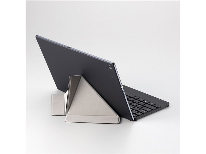 エレコム、タブレットスタンドになるカバー付きBluetooth