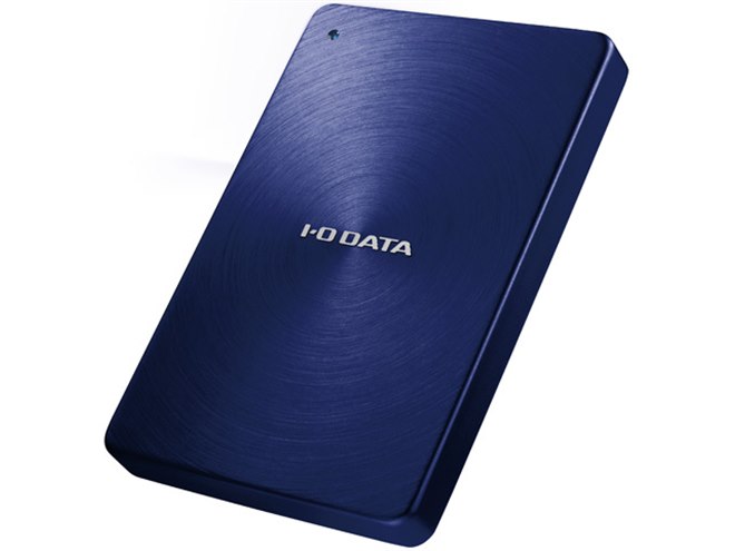 アイ・オー、全面アルミのポータブルHDDに「ブルー」「レッド」を追加