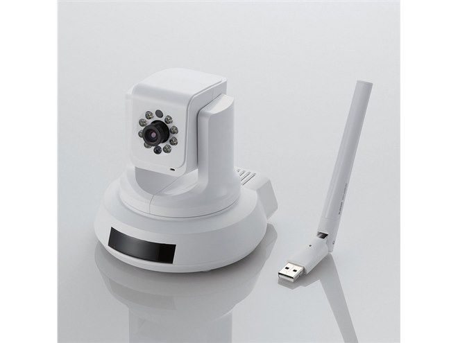 エレコム、パンチルト機能とナイトビジョンに対応したネットワーク