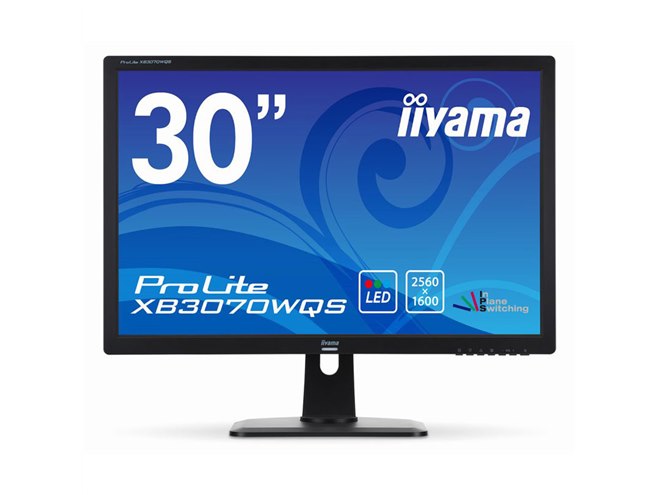 30インチ モニター iiyama Prolite XB3070WQS iiyama、Adobe RGB比109％で2560×1600表示の30型ワイド液晶