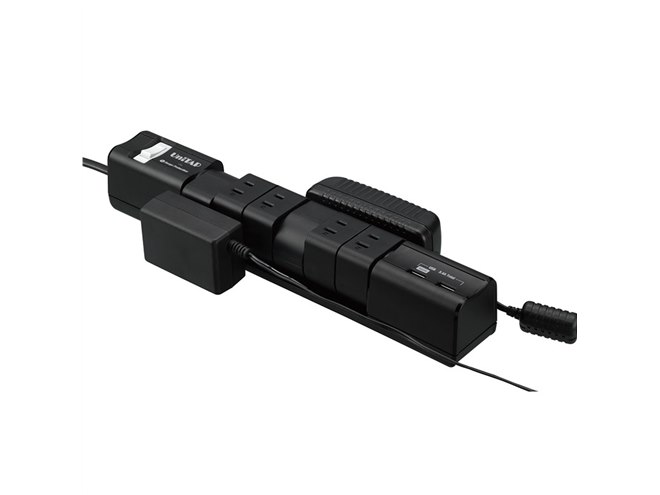 回転式 2ポートUSB給電機能付 6個口OAタップ 電源タップ 6個口 回転式 2P USB2ポート付 iPhone/iPad/スマホ