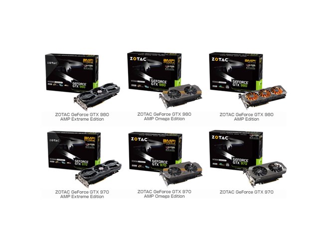 ZOTAC、選べる無料ゲームクーポン付属の「GeForce GTX 980/970」搭載