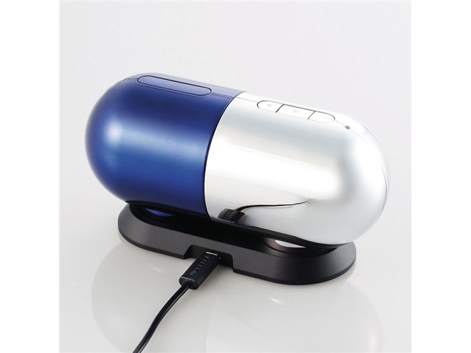 エレコム、「True Wireless」採用のカプセル型Bluetoothスピーカー
