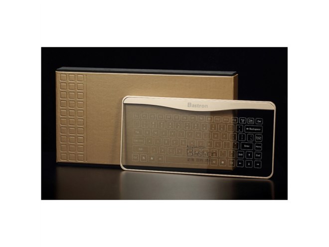 ガラス製ワイヤレスタッチキーボード (USB接続可) ブルー・バイ・グリーン ガラス製ワイヤレスタッチキーボード (USB接続可) ブルー・バイ
