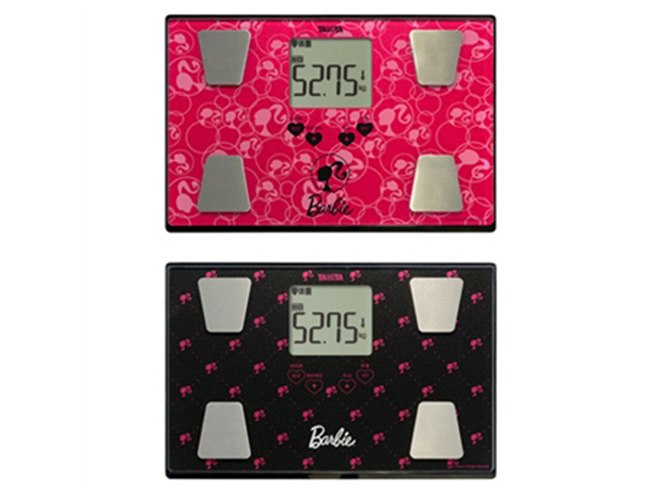 Barbie 65周年纪念限定 デジタル体重計 最大180kg 温度表示付き1点 タニタ、ファッションドール「バービー」のコラボ体組成計などを限定