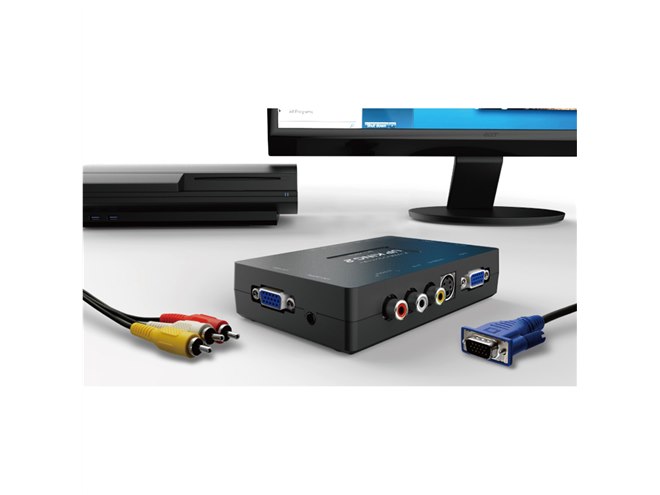 エアリア、ゲーム・AV機器をVGA出力に変換するスキャンコンバーター