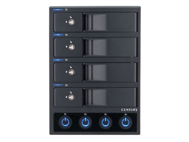 センチュリー 独立電源スイッチ搭載　eSATA接続x4HDDケース 「裸族のカプセルホテル eSATA x4」 CRCH35E4IS Amazon.co.jp: センチュリー 独立電源スイッチ搭載 eSATA接続