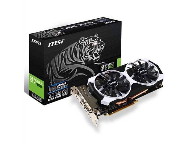 MSI、オーバークロック仕様の「GeForce GTX 960」搭載ビデオカード