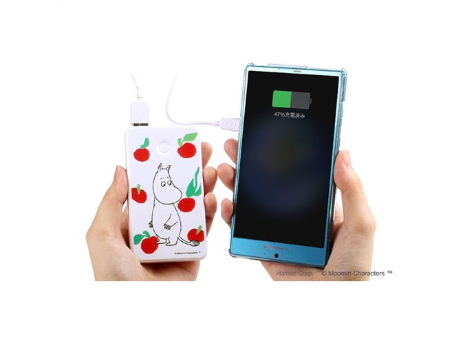 Hamee、「ムーミン」や「スナフキン」デザインの4000mAh充電池 - 価格.com