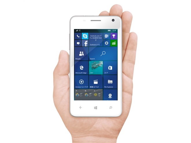 geanee、Windows 10 Mobile搭載の4型スマホを税別12,800円で発売へ