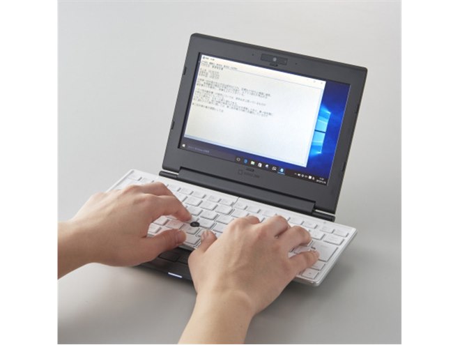 キングジム、変形式キーボード付きモバイルWindows PC「ポータ