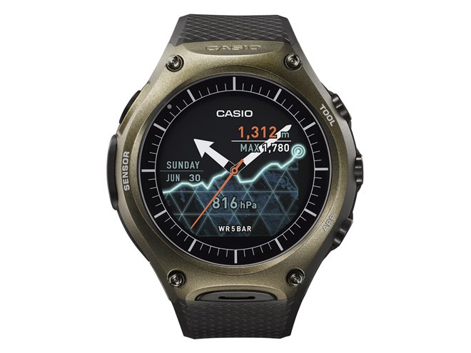 カシオ、5気圧防水のAndroid Wearスマートウォッチ「WSD-F10
