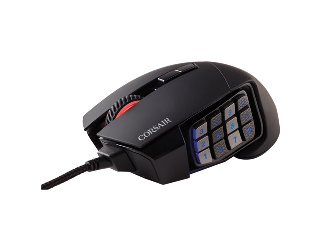 Corsair、ゲーミングマウス「CORSAIR Gaming SCIMITAR RGB」ブラック