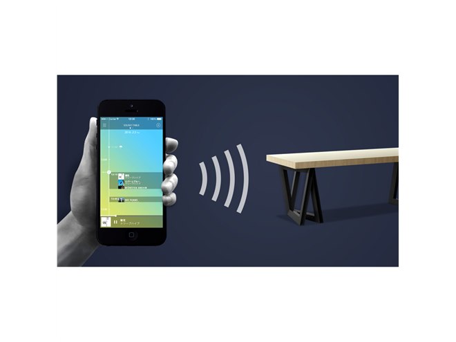 【極美品】カマルク テーブル　『SOUND TABLE』by KAMARQ KAMARQ、天板全体から音を奏でるテーブル型スピーカー「SOUND
