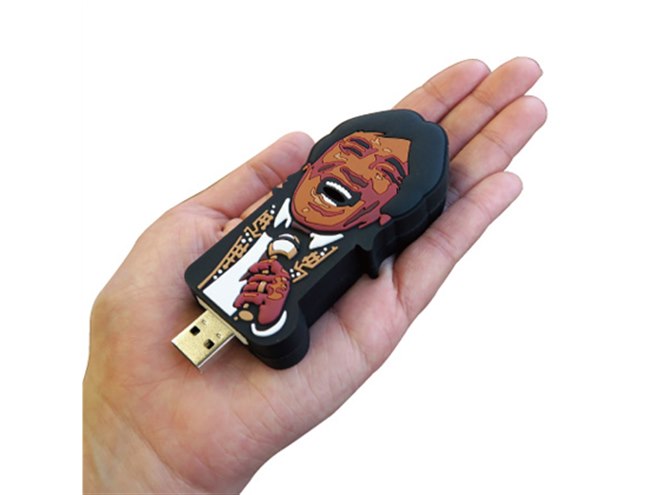 アイ・オー、松崎しげるとコラボした9.6GB（黒GB）の「アイのUSB