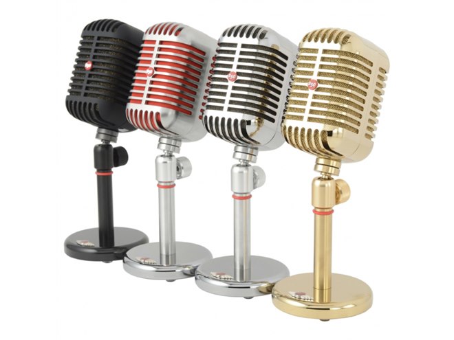 歌いたくなるような1950年代ジャズマイク型Bluetoothスピーカー「R50
