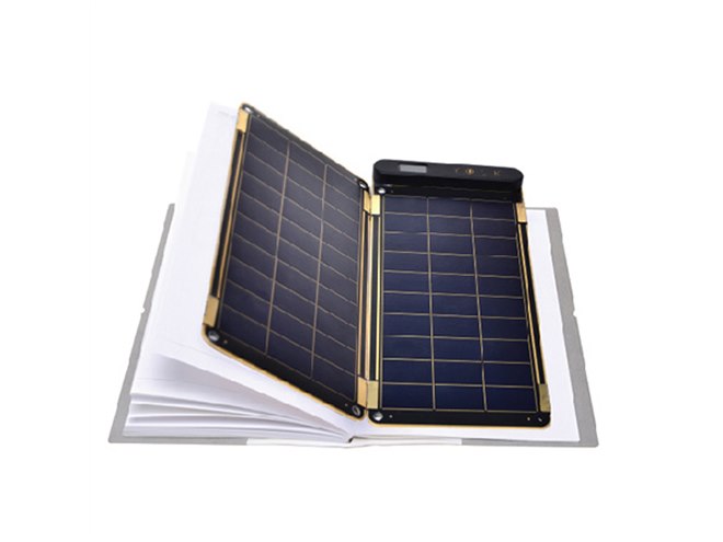 【YOLK】スマホ充電 ソーラーペーパー YOLK ソーラー充電器 【本体＋パネル1枚＋ポーチ】 Solar Paper