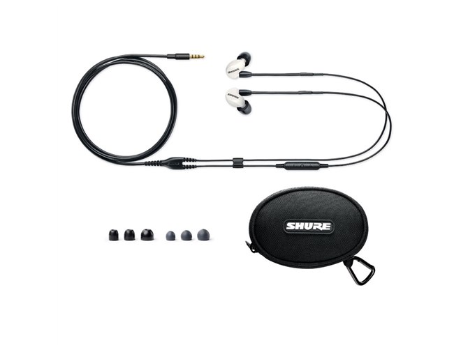 Shure、リモート+マイク付き着脱式ケーブル装備の高遮音性イヤホン