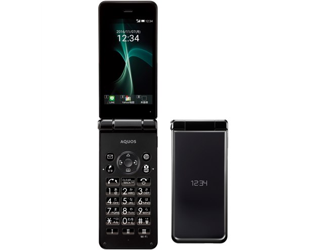 ソフトバンクとワイモバイル、ワンタッチで開く3.4型「AQUOS ケータイ2