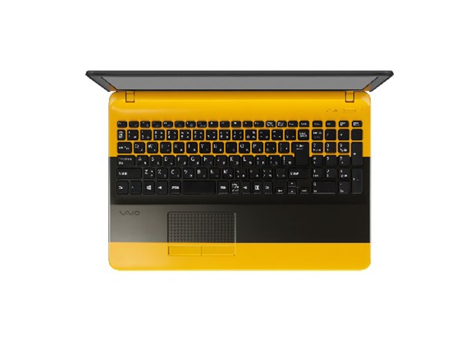 VAIO C15」イエロー/ブラックの発売日決定、キーボードデザイン