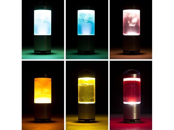 ROOT、飲料ボトルにもなるランタン型のIP65防水・防塵Bluetooth