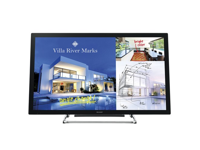 SHARP 40V型フルHDタッチディスプレイ PN-L401C シャープ、少人数ミーティングに適した40V型フルHDタッチ