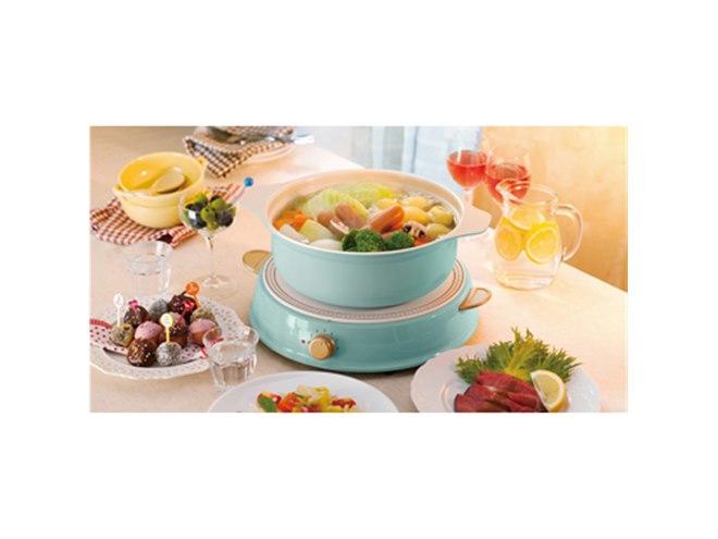 アイリスオーヤマ、レトロな配色で最大1400WのIHコンロ「ricopa