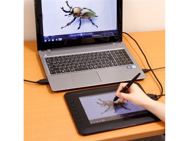 上海問屋、筆圧2048レベル対応の10.1型液晶ぺンタブを36,800円で発売