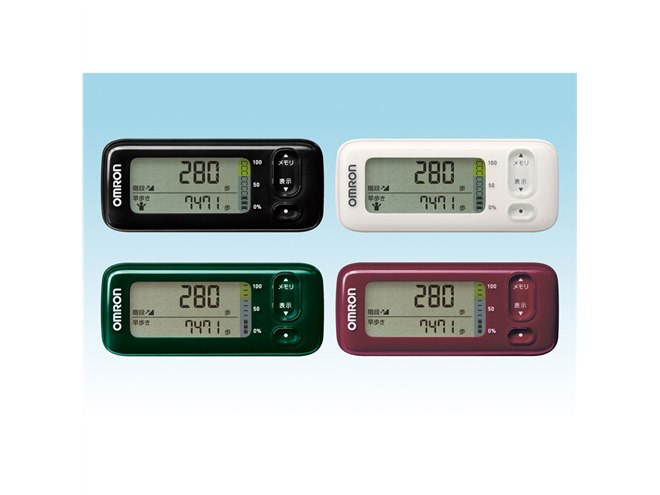 未使用　オムロン 活動量計 HJA-405T レッド オムロン、Bluetoothで活動データをスマホに転送できる「HJA
