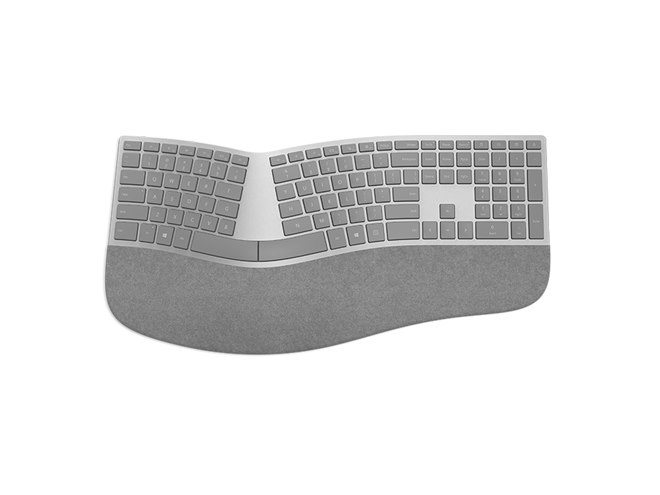 マイクロソフト、アーチ型形状が自然な姿勢を保つ「Surface