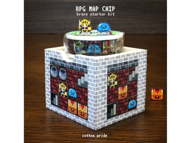 レトロRPG”のようにアレンジ、ドット絵デザインのマスキングテープ