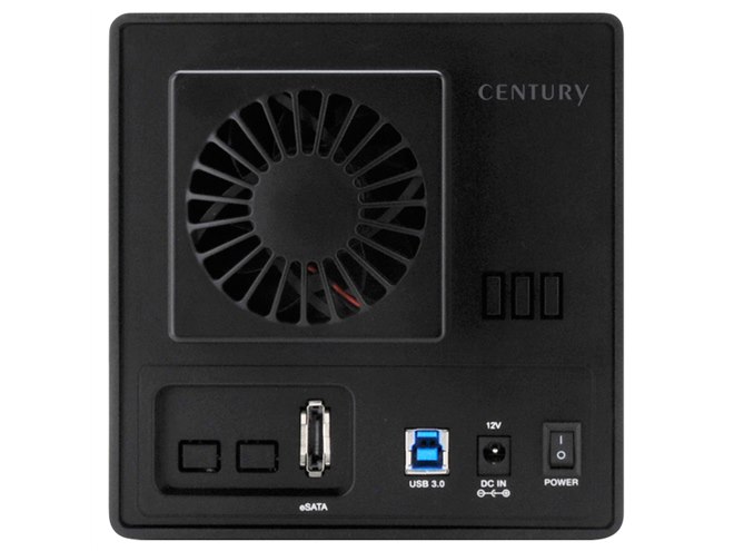 センチュリー、3.5インチSATA HDDを最大4台縦入れ可能なHDD