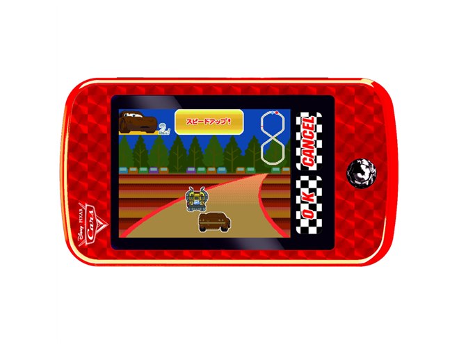 カーズ3」のカーレースに参戦できる3軸センサー搭載のスマホ型