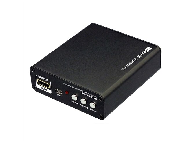 ラトック、コンポジット映像を4K HDMI映像に変換するスキャン