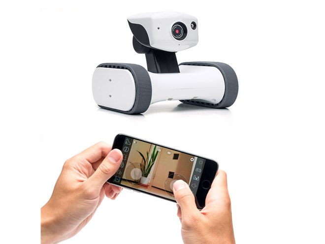 転んでも起き上がる、スマホ遠隔操作対応の移動式カメラ