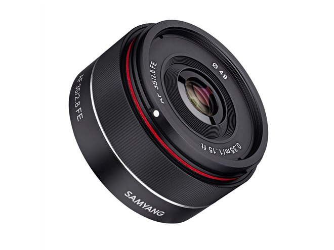 サムヤン　AF35/f2.8FE+レンズステーション サムヤン、ソニーEマウントレンズ「AF35mm F2.8 FE」を約4万円で発売