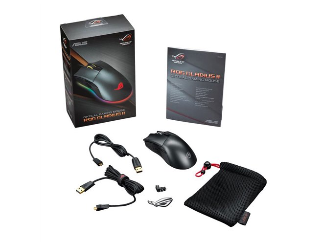 ASUS、スイッチを交換可能なFPS用ゲーミングマウス「ROG Gladius II 