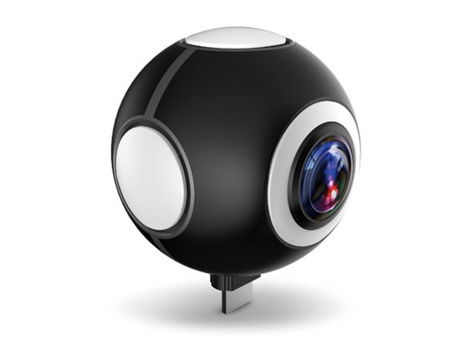 720° パノラマビデオカメラ スマホ FRONTIER、USB OTG対応のAndroidスマホ用「720度パノラマビデオ
