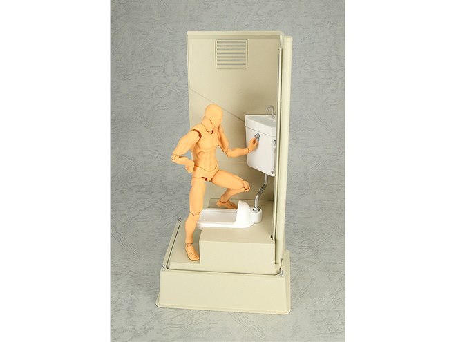 仮設トイレ」を1/12スケールで忠実に再現、可動フィギュアにピッタリ