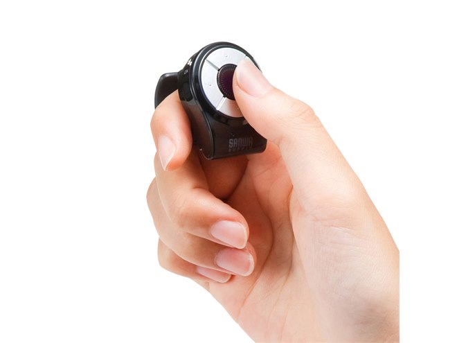 指に装着して親指で操作できるリング型マウス「MA-RING-WW」 - 価格.com
