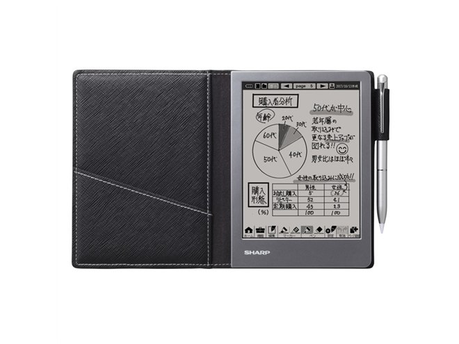SHARP WG-S50 電子ノート　5000ページ シャープ、編集が便利になった手書きノート5000ページ分の電子