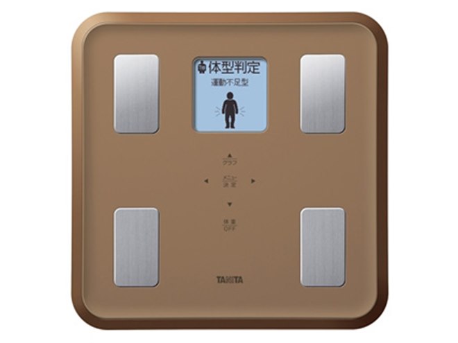 タニタ、“ついつい計りたくなる”フルドット液晶にイラストがでる体組成