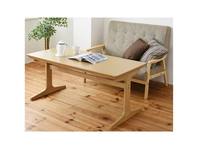 YAMAZEN、高さを4段階で調整できる木目柄天板のソファ対応こたつなど