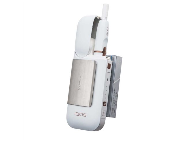 電子タバコ「iQOS」とタバコBOXをまとめる、ステンレス製クリップ