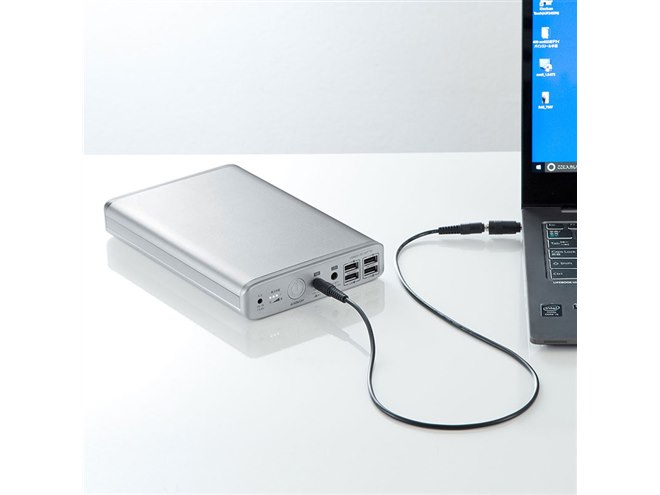 サンワ、ノートPCを充電できる大容量モバイルバッテリー「BTL