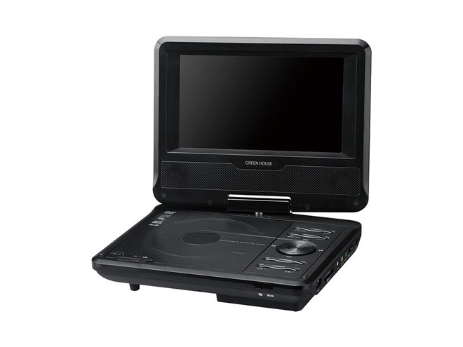 グリーンハウス、乾電池駆動に対応したポータブルDVDの7型/9型