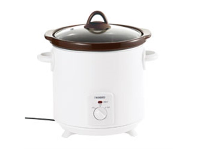 ツインバード スロークッカー EP-D819 ホワイト ツインバード、陶器なべで煮込み料理が簡単に作れるスロークッカー