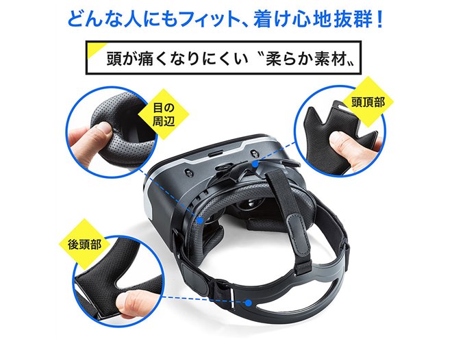 サンワ、3D VRゴーグルとBluetoothコントローラーのセット